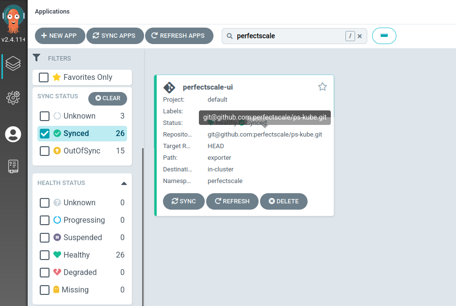 Synchronized application