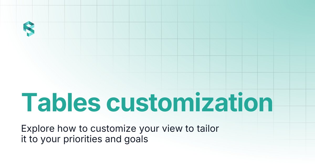 Tables customization | PerfectScale
